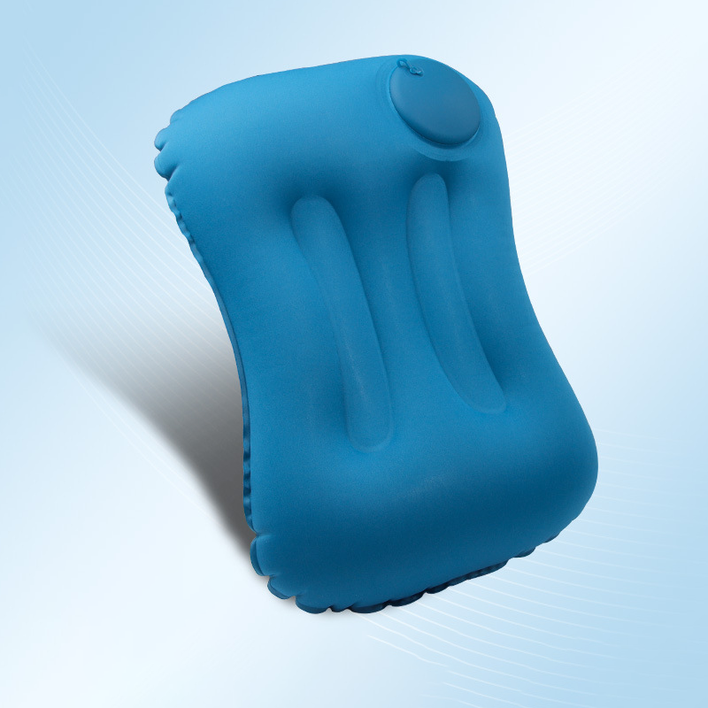 Custom Logo Press-type square inflatable neck pillow (milk shredded) | Premium Corporate Gifts and Promotional Gifts