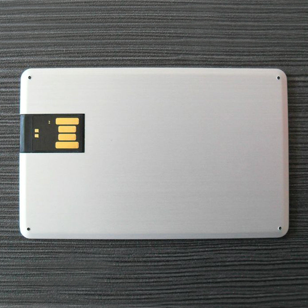 Custom Logo Thin and light metal business card flash drive | Premium Corporate Gifts and Promotional Gifts