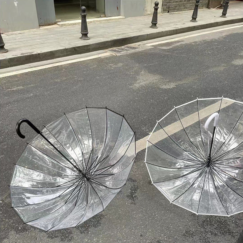 Custom Logo Transparent Hemmed Umbrella | Premium Corporate Gifts and Promotional Gifts