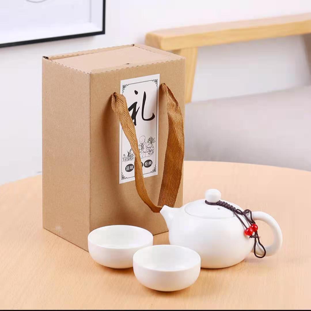 Custom Logo One pot and two cups gift box | Premium Corporate Gifts and Promotional Gifts