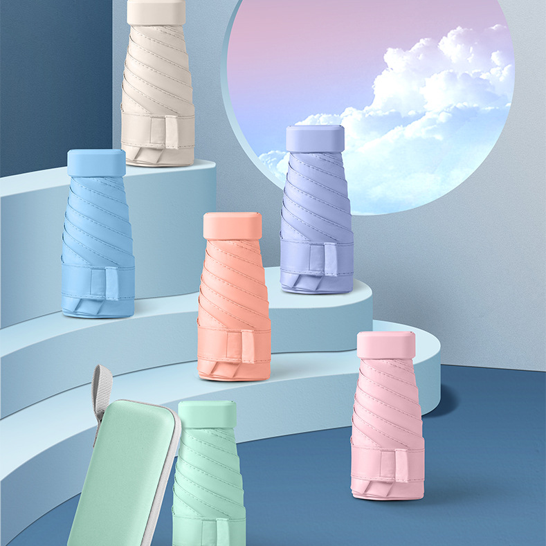 Custom Logo Lightweight multi-color capsule umbrella | Premium Corporate Gifts and Custom Gifts