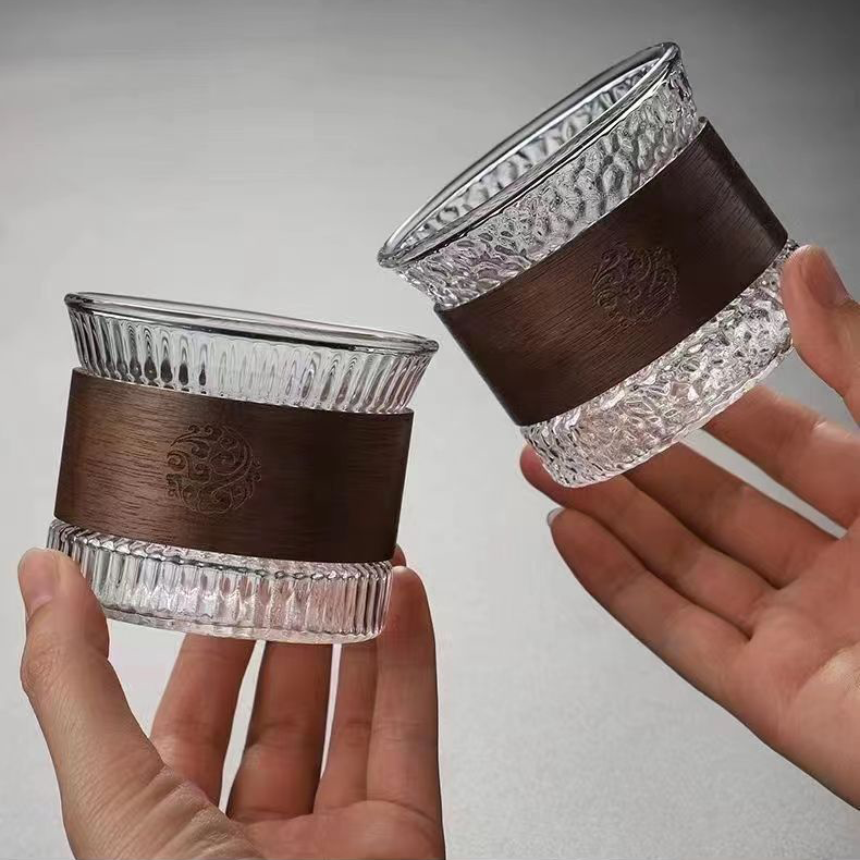 Custom Logo Wood Grain Bamboo Glass | Premium Corporate Gifts and Promotional Gifts