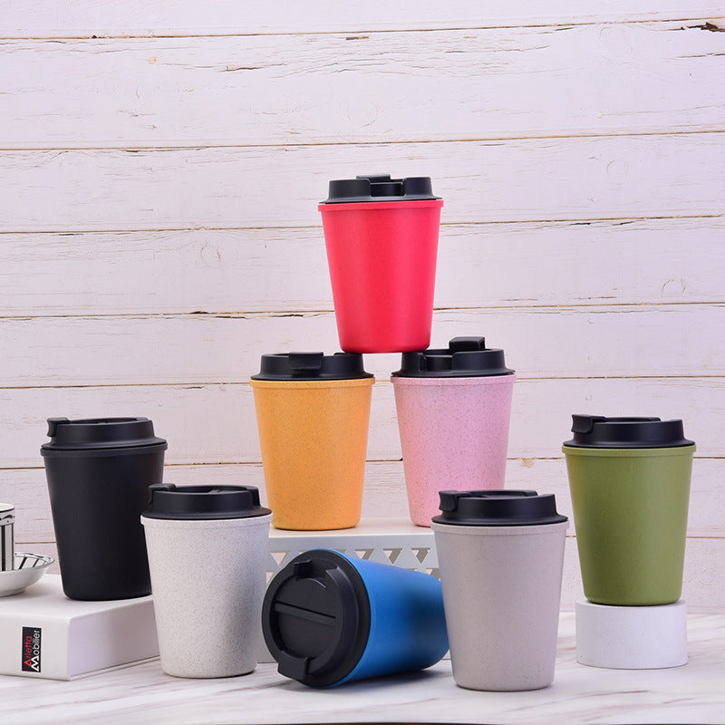 Custom Logo Eco-friendly Wheat Double Double-Layer Coffee Eco-friendly Cup | Premium Corporate Gifts and Promotional Gifts