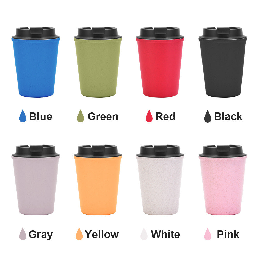Custom Logo Eco-friendly Wheat Double Double-Layer Coffee Eco-friendly Cup | Premium Corporate Gifts and Promotional Gifts
