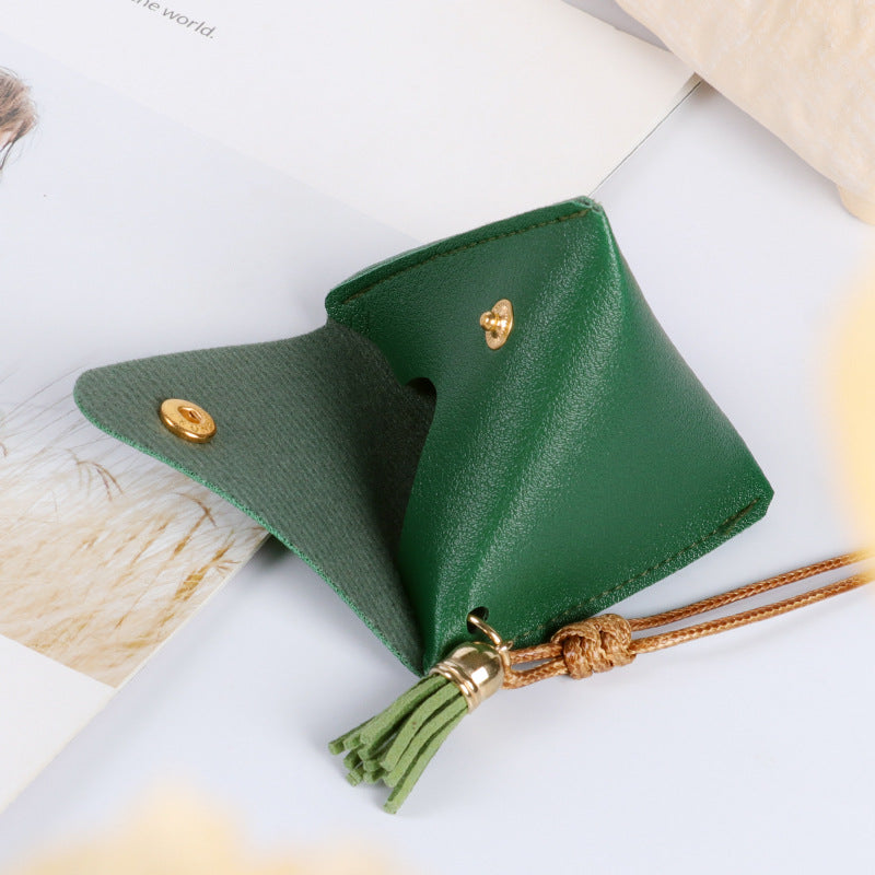 Custom Logo Triangle Coin Leather Storage Bag | Premium Corporate Gifts and Custom Gifts