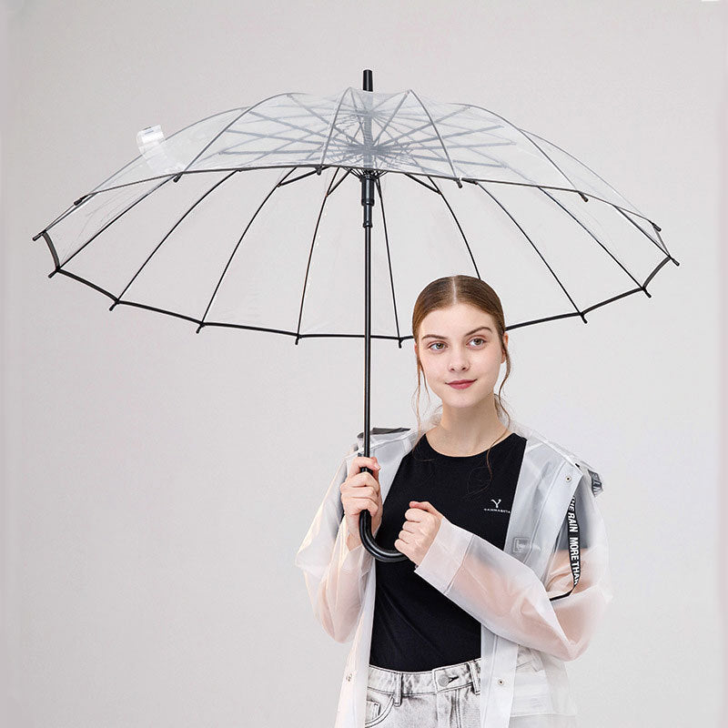 Custom Logo Transparent Hemmed Umbrella | Premium Corporate Gifts and Promotional Gifts