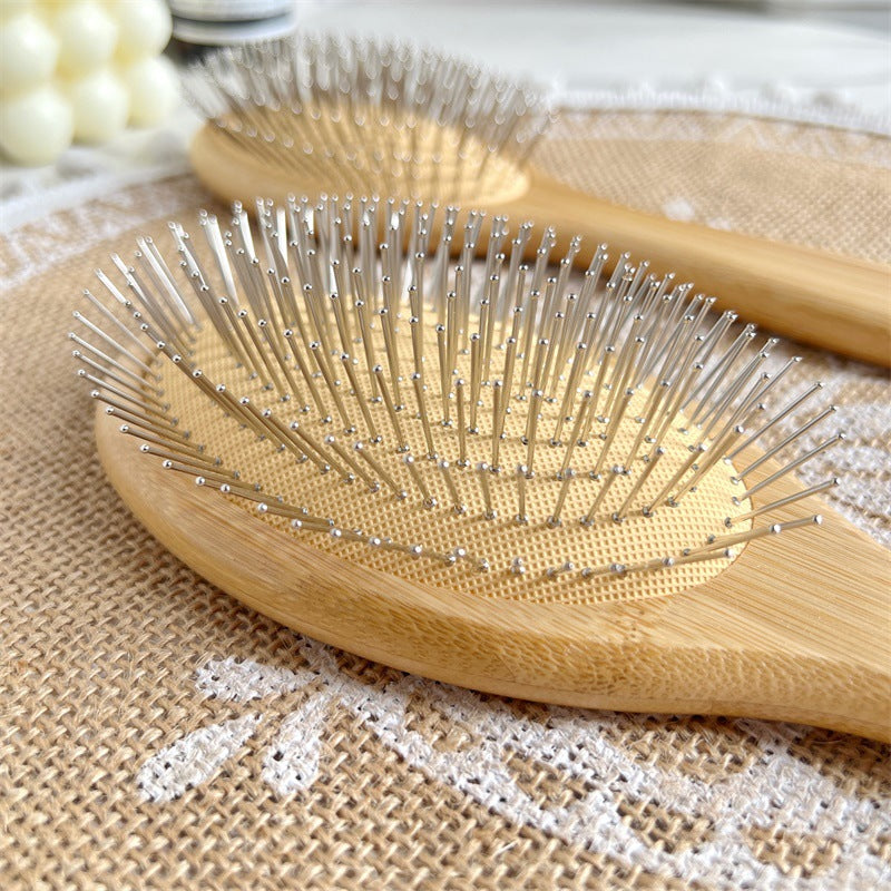 Custom Logo Wood Grain Airbag Massage Steel Comb | Premium Corporate Gifts and Promotional Gifts