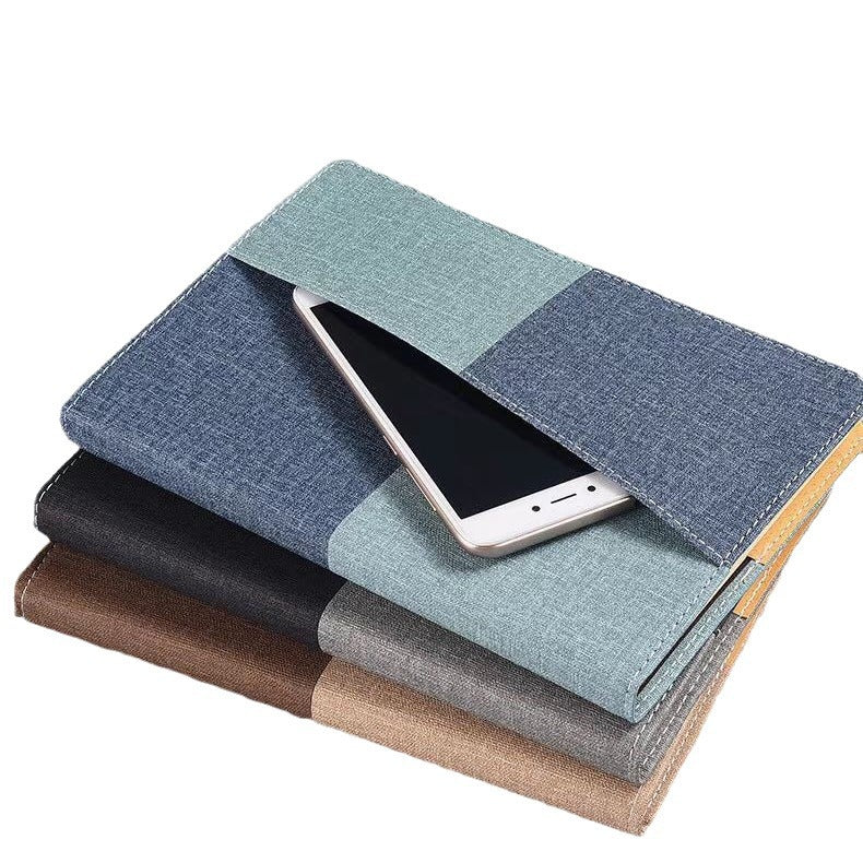 Custom Logo spliced cloth pattern business notebook | Premium Corporate Gifts and Promotional Gifts