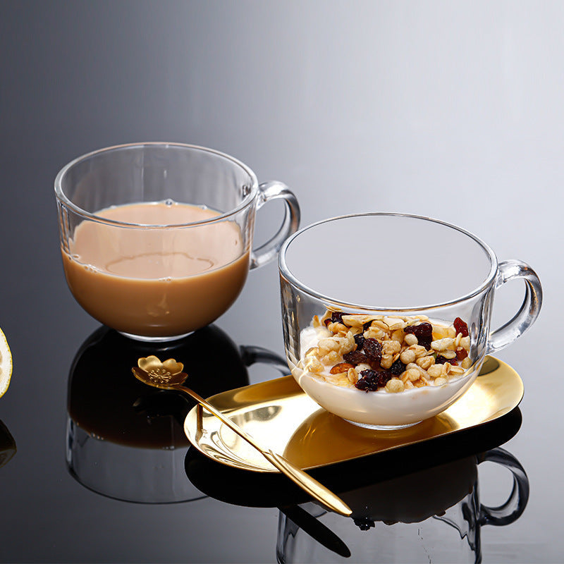 Custom Logo Glass Arc Milk Coffee Cup | Premium Corporate Gifts and Promotional Gifts