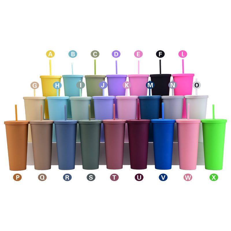 Custom Logo AS Double-layer Straw Cup | Premium Corporate Gifts and Promotional Gifts