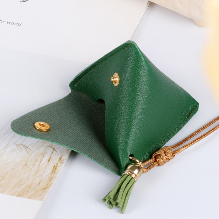 Custom Logo Triangle Coin Leather Storage Bag | Premium Corporate Gifts and Promotional Gifts