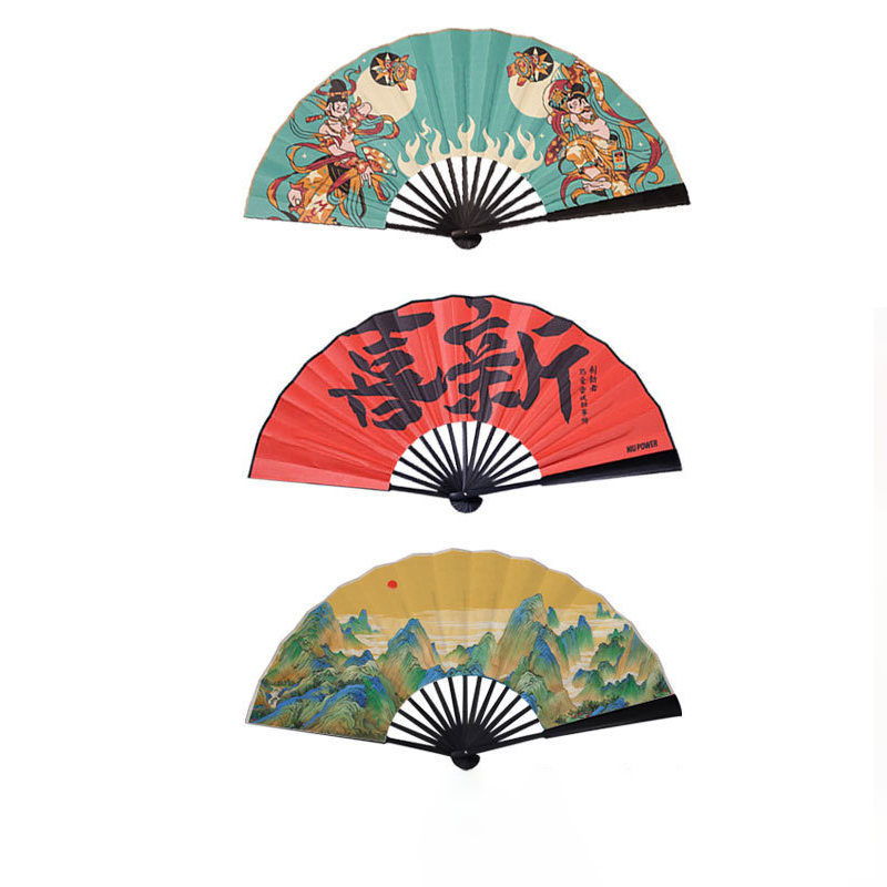 Custom Logo Textured Advertising Folding Fan | Premium Corporate Gifts and Promotional Gifts