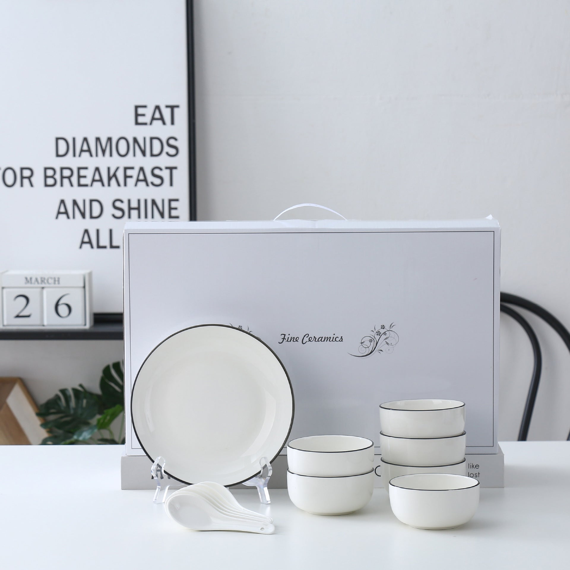 Custom Logo Elegant Ceramic Tableware Plate Gift Box | Premium Corporate Gifts and Promotional Gifts