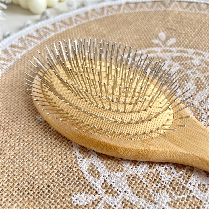 Custom Logo Wood Grain Airbag Massage Steel Comb | Premium Corporate Gifts and Promotional Gifts