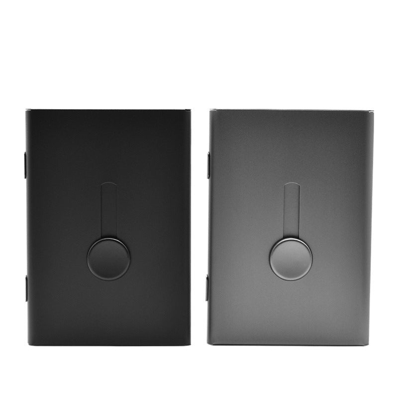 Custom Logo Aluminum Alloy Push-Behind Business Card Box | Premium Corporate Gifts and Promotional Gifts