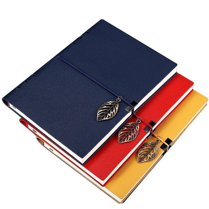 Custom Logo Leather leaf strap notebook | Premium Corporate Gifts and Custom Gifts