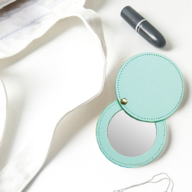 Custom Logo PU Fashionable Portable Makeup Mirror | Premium Corporate Gifts and Promotional Gifts