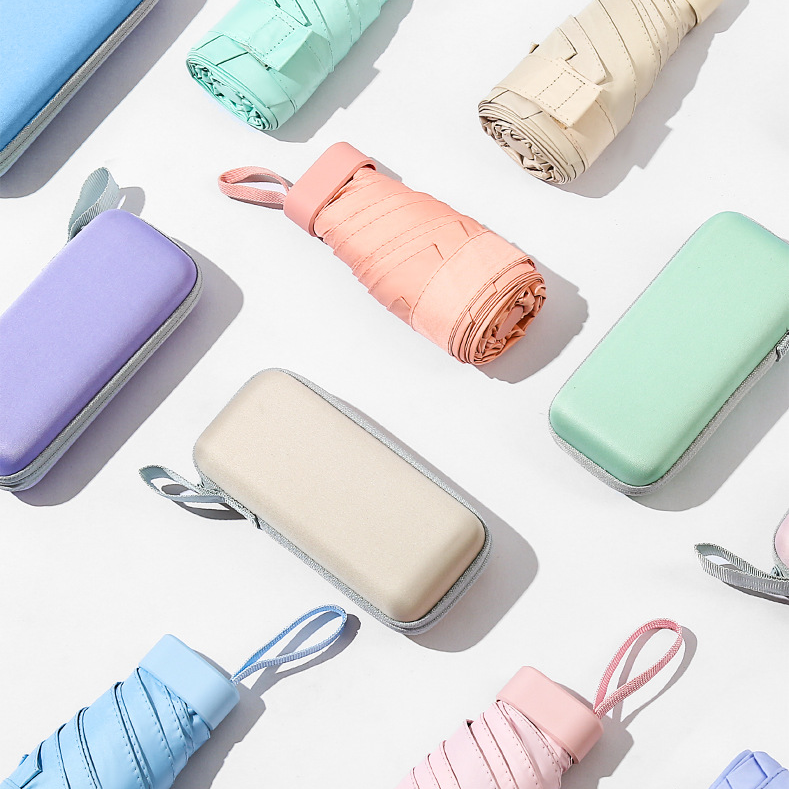 Custom Logo Lightweight multi-color capsule umbrella | Premium Corporate Gifts and Promotional Gifts