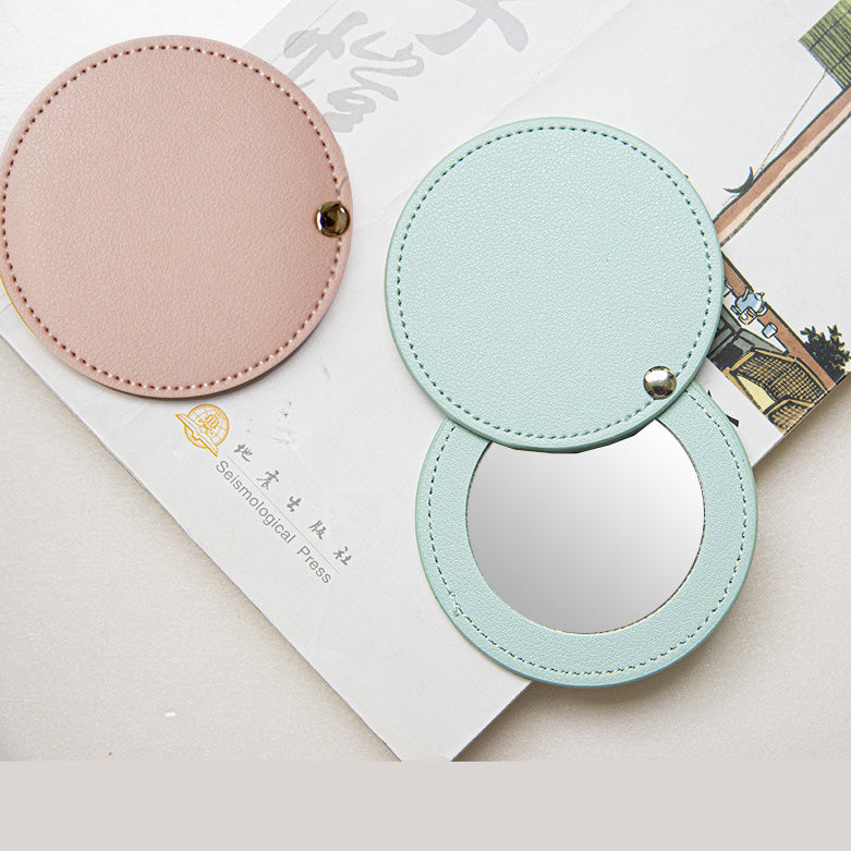 Custom Logo PU Fashionable Portable Makeup Mirror | Premium Corporate Gifts and Promotional Gifts