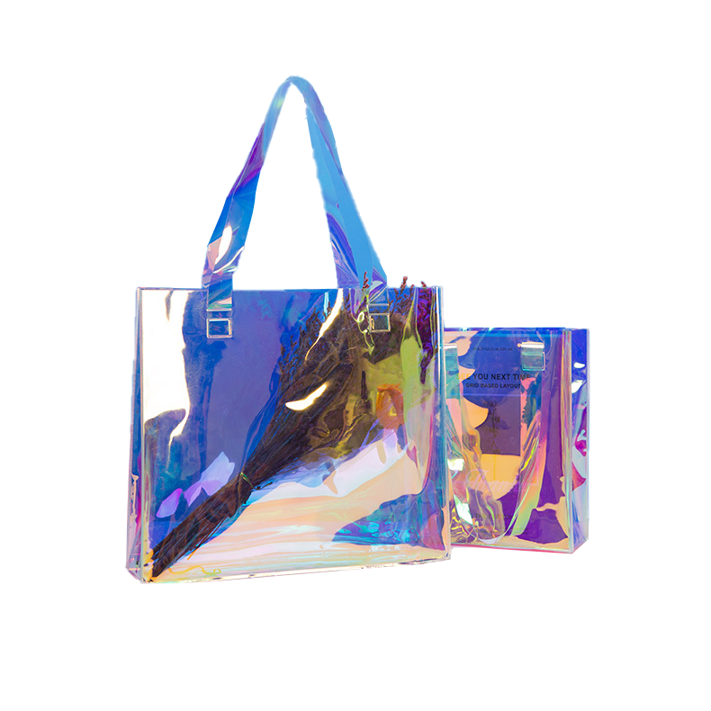 Custom Logo PVC Rainbow Laser Tote Bag | Premium Corporate Gifts and Promotional Gifts