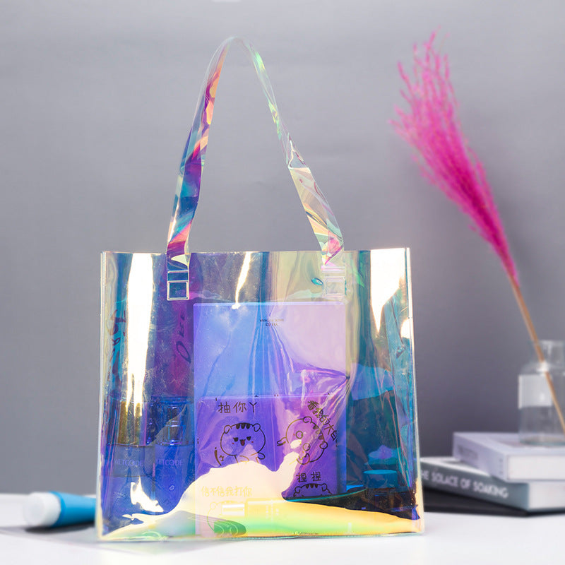 Custom Logo PVC Rainbow Laser Tote Bag | Premium Corporate Gifts and Promotional Gifts