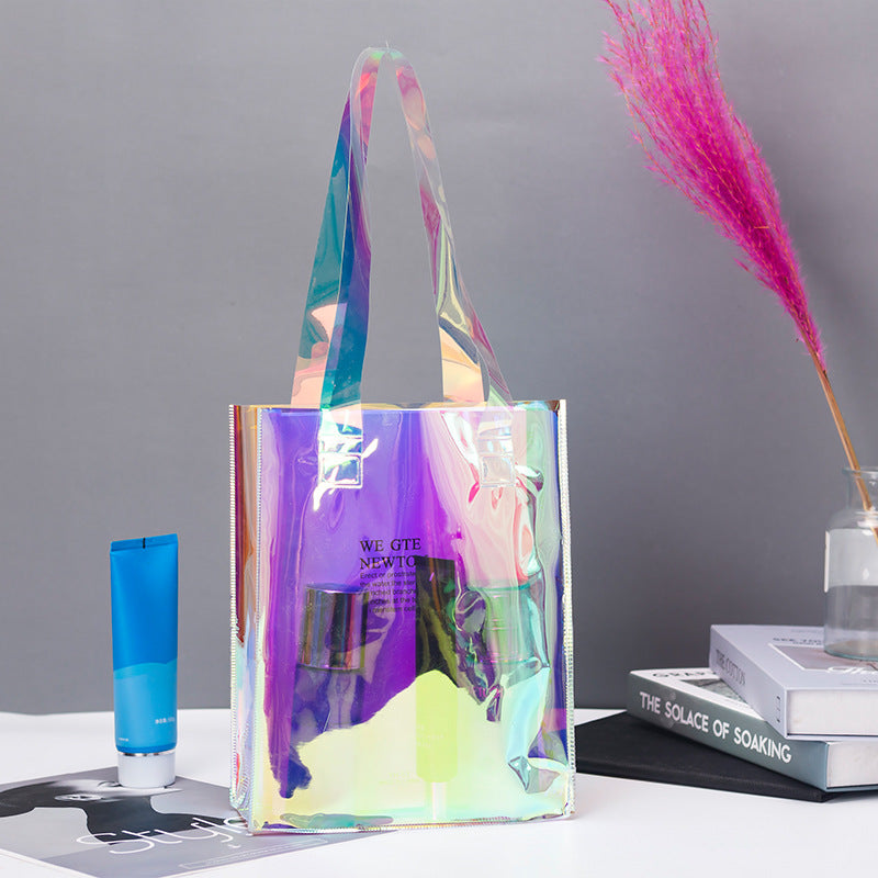 Custom Logo PVC Rainbow Laser Tote Bag | Premium Corporate Gifts and Promotional Gifts