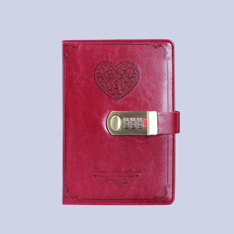 Custom Logo Brushed gold lock notebook | Premium Corporate Gifts and Custom Gifts