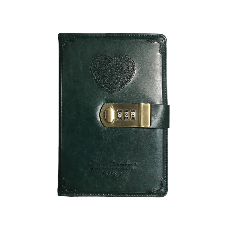 Custom Logo Brushed gold lock notebook | Premium Corporate Gifts and Custom Gifts