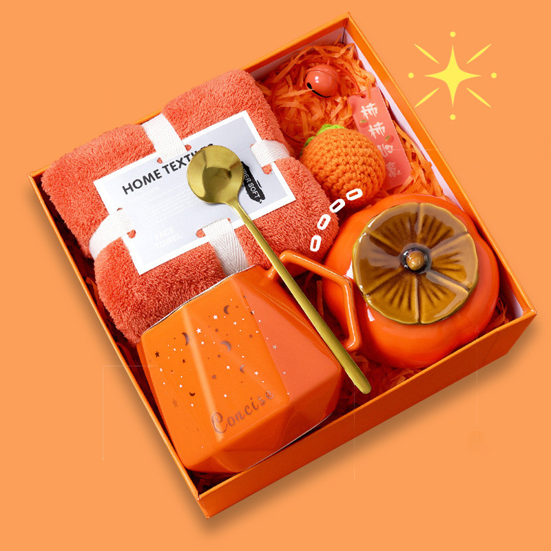 Custom Logo New Year's Festival Persimmon Ruyi Gift Box | Premium Corporate Gifts and Custom Gifts