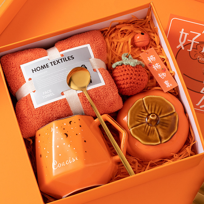 Custom Logo New Year's Festival Persimmon Ruyi Gift Box | Premium Corporate Gifts and Promotional Gifts