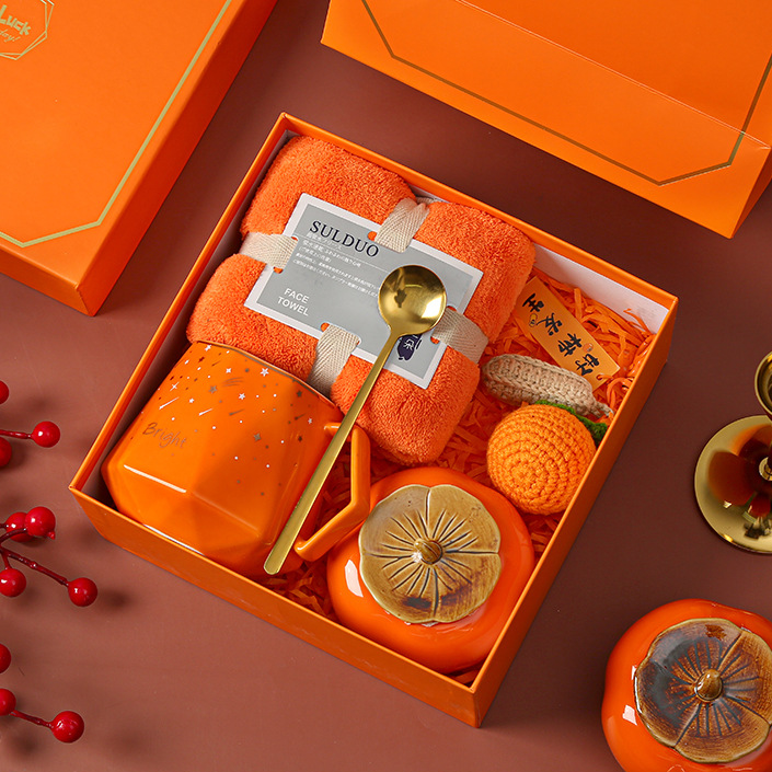 Custom Logo New Year's Festival Persimmon Ruyi Gift Box | Premium Corporate Gifts and Promotional Gifts