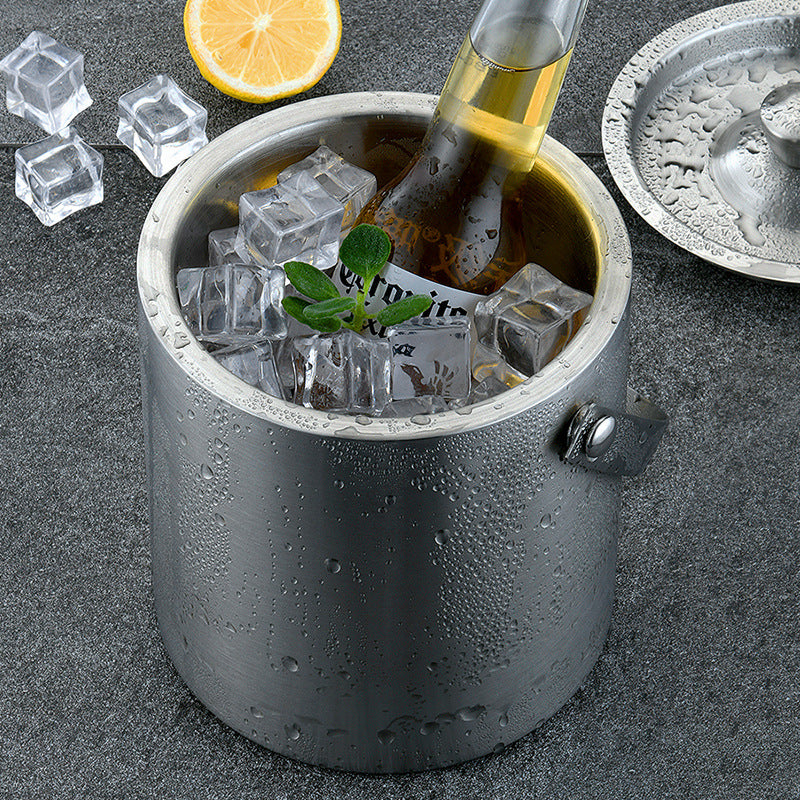 Custom Logo Portable Stainless Steel Ice Bucket 1.6L | Premium Corporate Gifts and Promotional Gifts