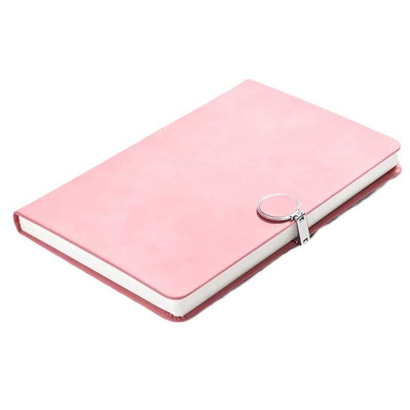 Custom Logo Simple metal round buckle notebook | Premium Corporate Gifts and Custom Gifts