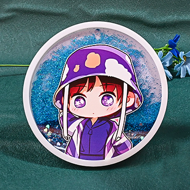 Custom Logo Round Acrylic Quicksand Coaster | Premium Corporate Gifts and Promotional Gifts