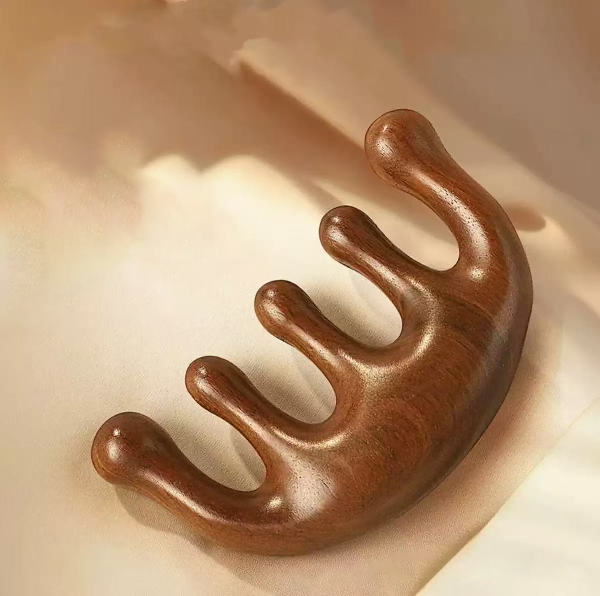 Custom Logo Sandalwood Scalp Massage Comb | Premium Corporate Gifts and Promotional Gifts