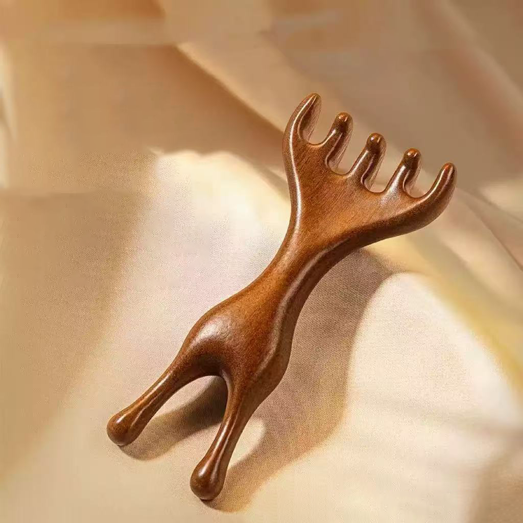 Custom Logo Sandalwood Scalp Massage Comb | Premium Corporate Gifts and Promotional Gifts