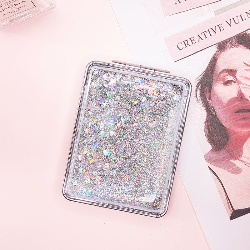 Custom Logo Sequin Quicksand Mirror | Premium Corporate Gifts and Promotional Gifts