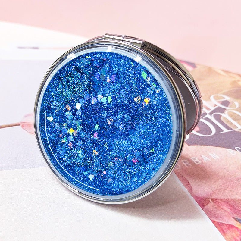 Custom Logo Sequin Quicksand Mirror | Premium Corporate Gifts and Promotional Gifts