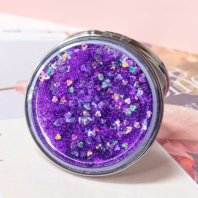 Custom Logo Sequin Quicksand Mirror | Premium Corporate Gifts and Promotional Gifts