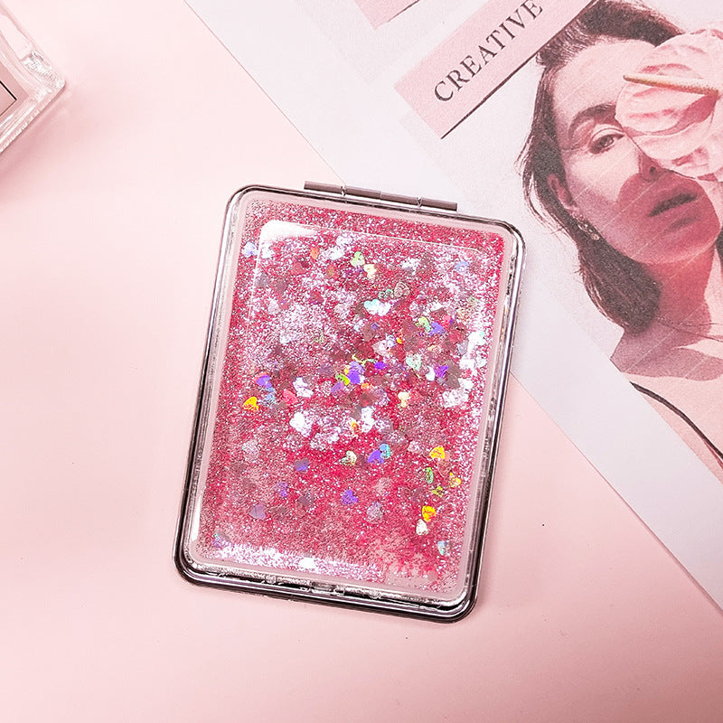 Custom Logo Sequin Quicksand Mirror | Premium Corporate Gifts and Promotional Gifts