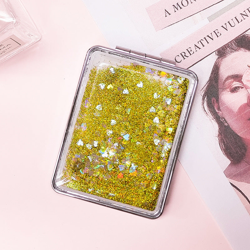 Custom Logo Sequin Quicksand Mirror | Premium Corporate Gifts and Promotional Gifts