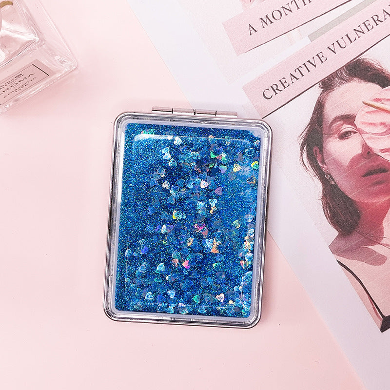 Custom Logo Sequin Quicksand Mirror | Premium Corporate Gifts and Promotional Gifts