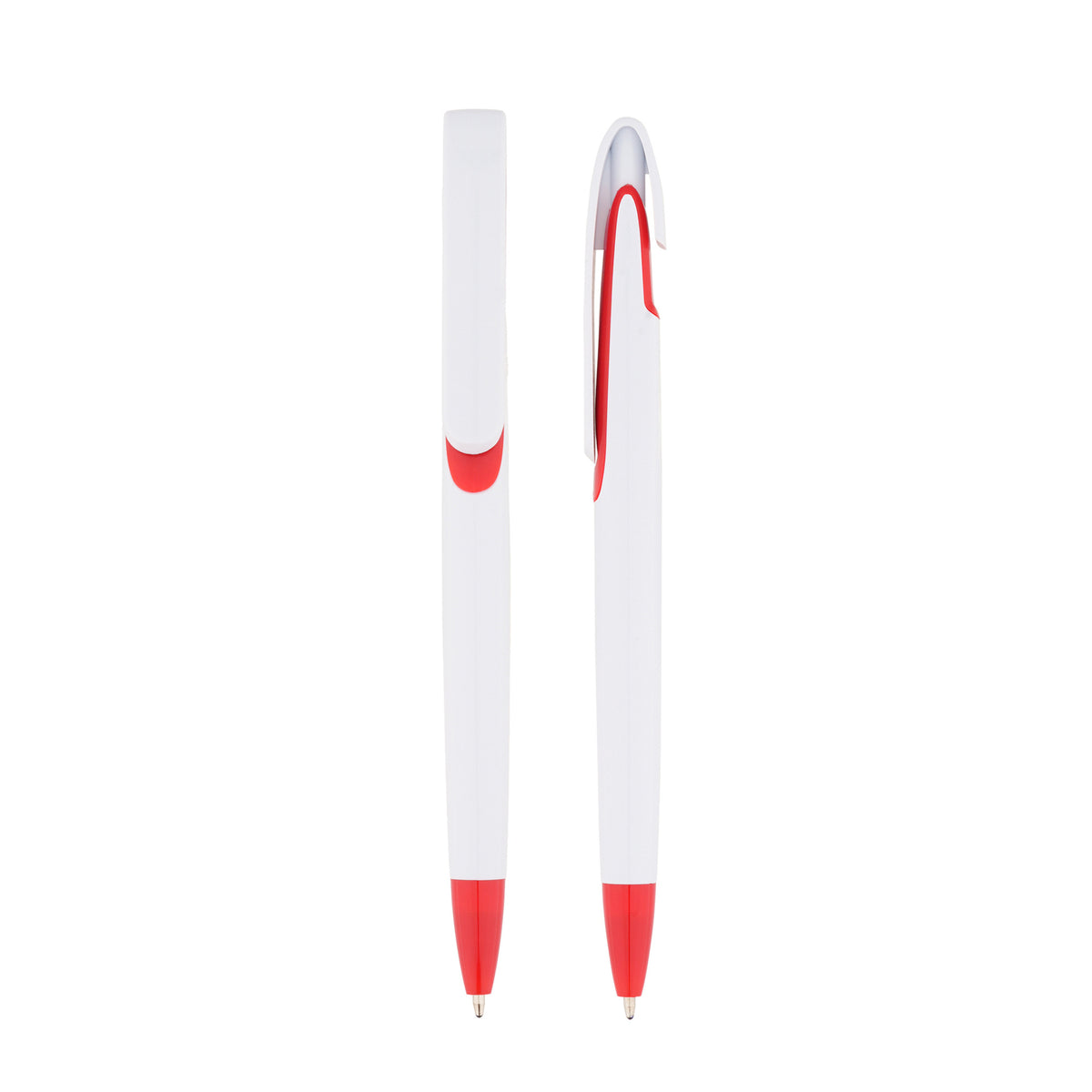Custom Logo Solid White Barrel Click Ballpoint Pen | Premium Corporate Gifts and Custom Gifts