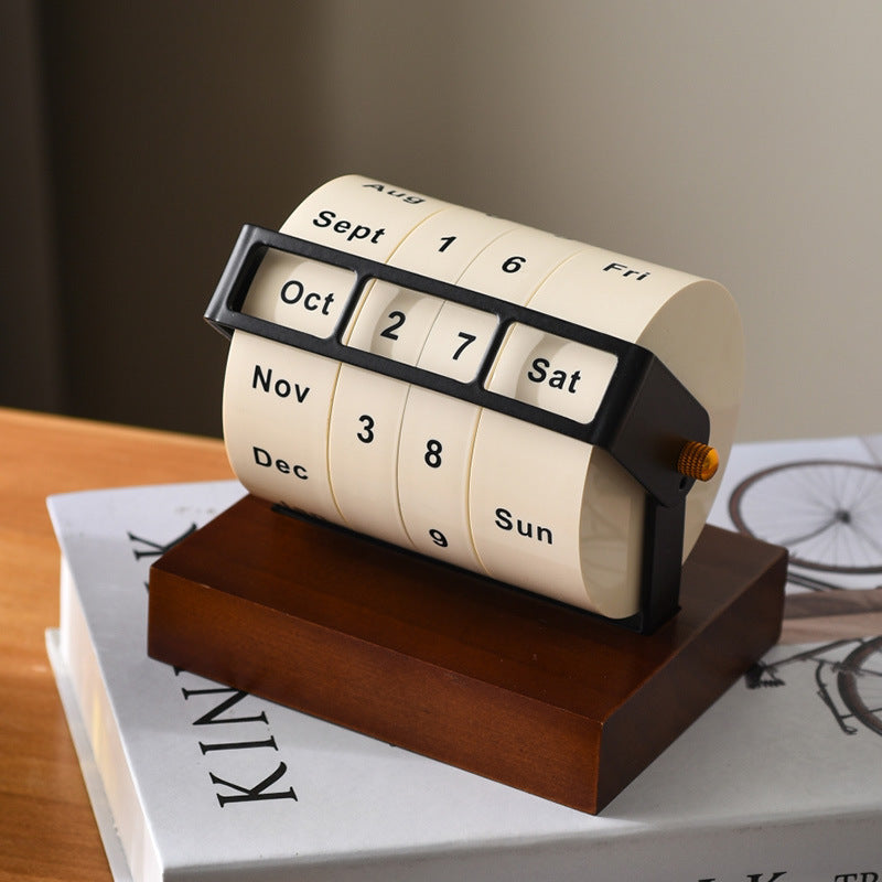 Custom Logo Wooden Roller Perpetual Calendar | Premium Corporate Gifts and Promotional Gifts