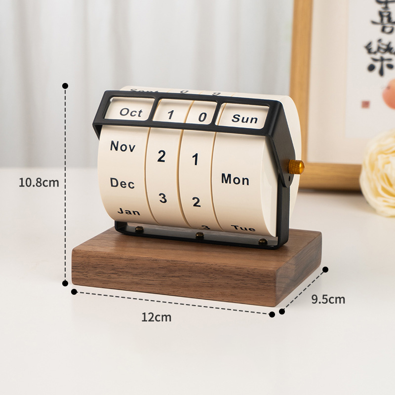 Custom Logo Wooden Roller Perpetual Calendar | Premium Corporate Gifts and Promotional Gifts