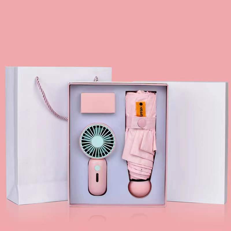 Custom Logo Colorful Mini Fan Business Gift Box | Premium Corporate Gifts and Promotional Gifts