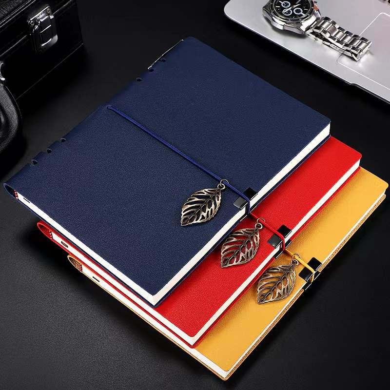 Custom Logo Leather leaf strap notebook | Premium Corporate Gifts and Promotional Gifts
