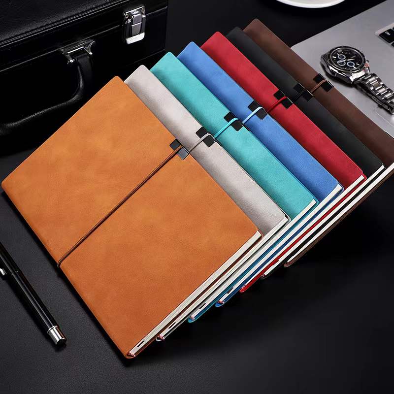Custom Logo Leather leaf strap notebook | Premium Corporate Gifts and Custom Gifts