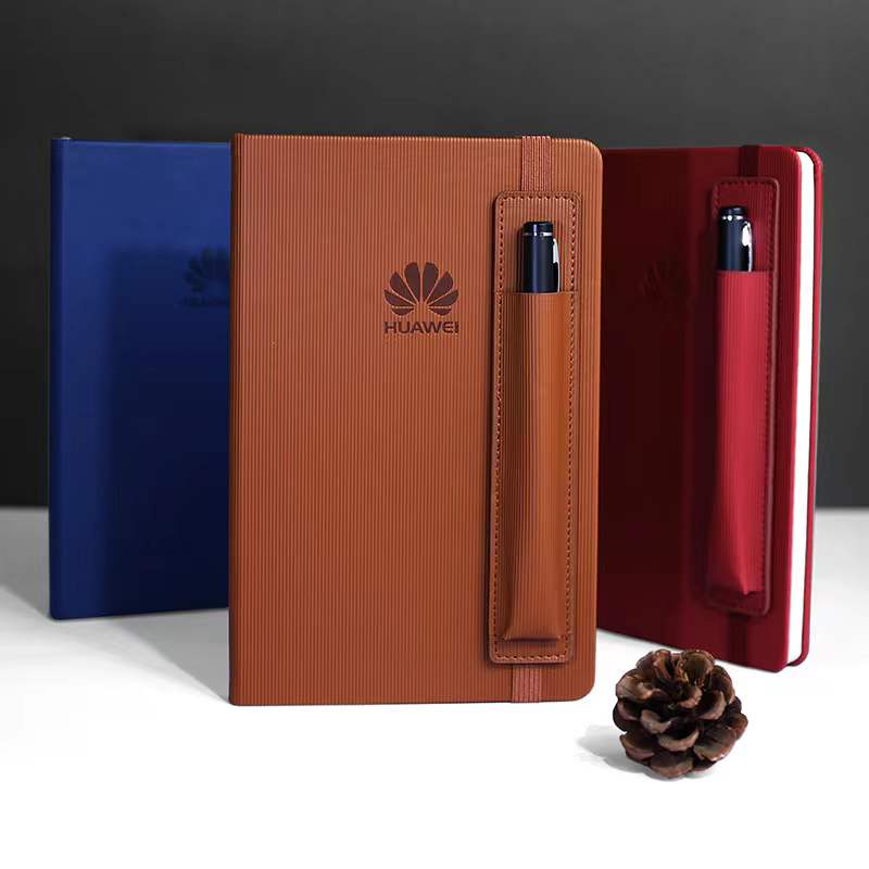 Custom Logo A5 leather pen sleeve notebook | Premium Corporate Gifts and Promotional Gifts