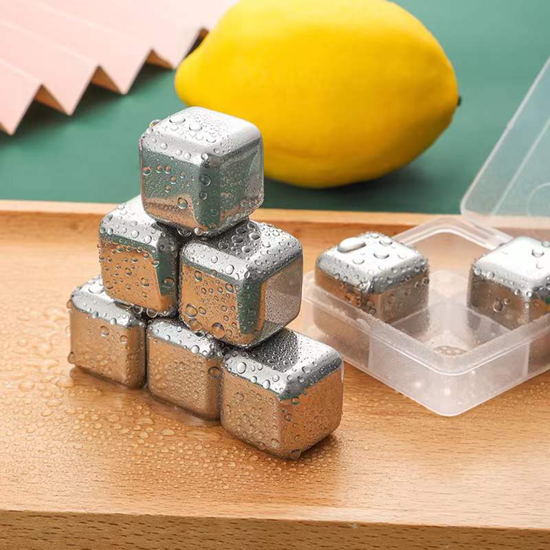 Custom Logo Stainless Steel Eco-friendly Ice Cube Set | Premium Corporate Gifts and Promotional Gifts